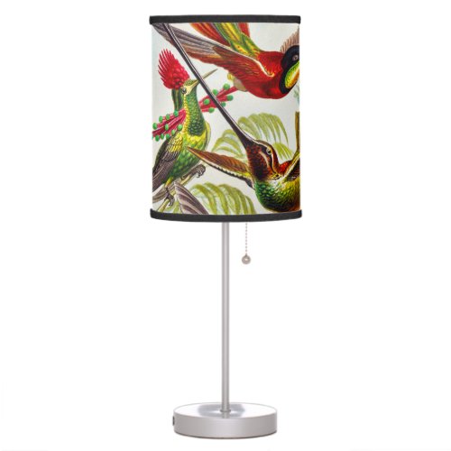 Vintage Hummingbirds by Ernst Haeckel Table Lamp