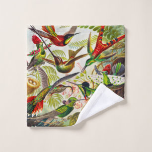 Vintage Hummingbirds by Ernst Haeckel Wash Cloth