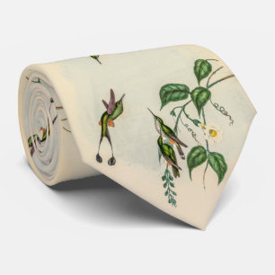 Vintage Hummingbirds by John Gould Neck Tie