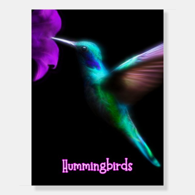 Vintage  Hummingbirds Foam Board (Front)
