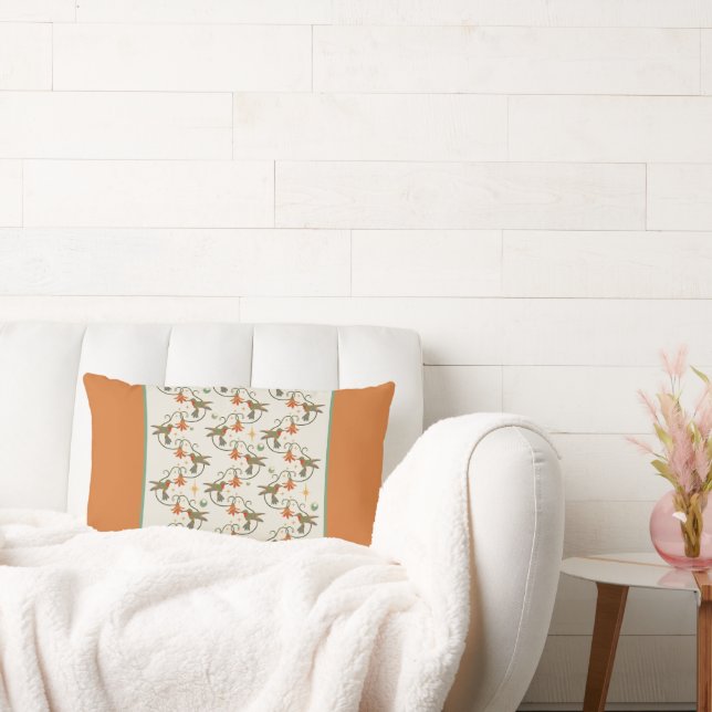 Vintage Hummingbirds Lumbar Pillow (Couch)