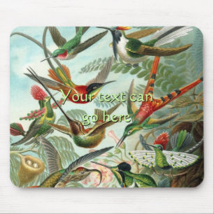 Vintage Hummingbirds Mouse Pad