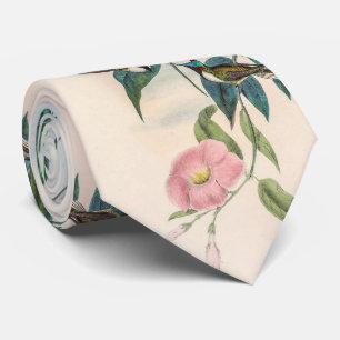 Vintage hummingbirds neck tie