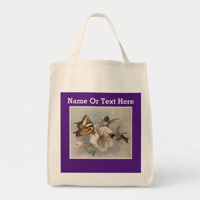 Vintage Hummingbirds Tote Bag (Front)