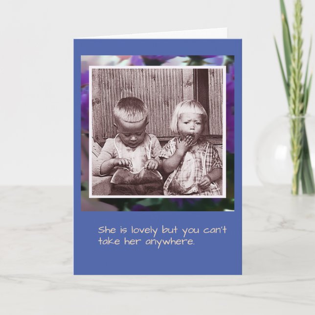 Vintage humor Blueberry kids Card (Front)