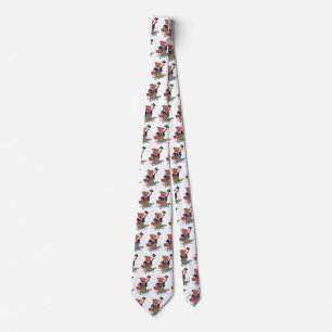 Vintage Humor, Cute Happy Dancing Pig Dances Tie