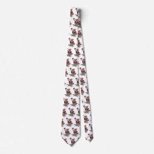 Vintage Humor, Cute Happy Dancing Pig Dances Tie