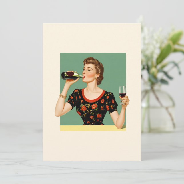  Vintage Humor Greeting Card  (Standing Front)