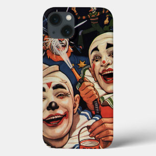 Vintage Humor, Laughing Circus Clowns and Police iPhone 13 Case