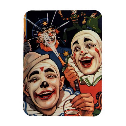 Vintage Humor Laughing Circus Clowns and Police Magnet