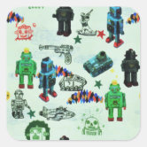 Toy Robots Vinyl Sticker, Zazzle