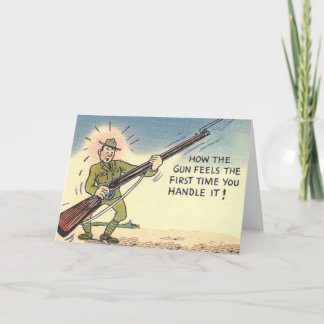 Vintage Humorous Military Army Card