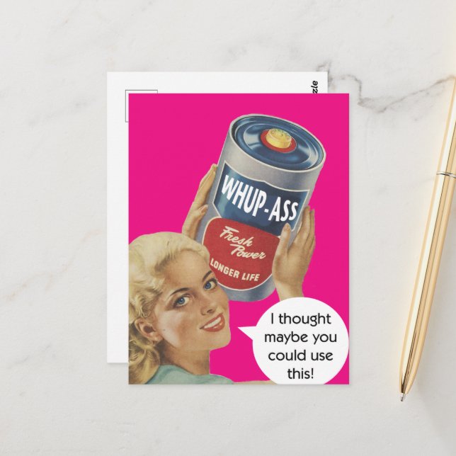 Vintage humorous postcard (Front/Back In Situ)