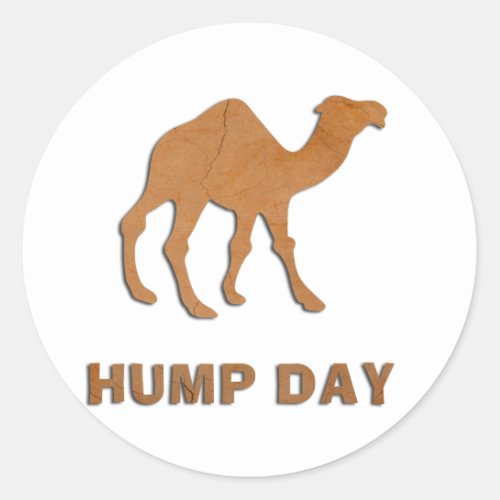 VINTAGE HUMP DAY CAMEL CLASSIC ROUND STICKER