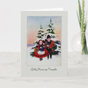 Vintage Hungarian Christmas Card