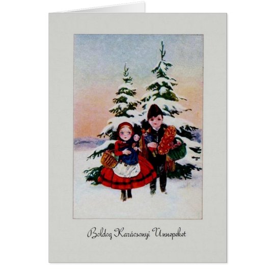 card japanese in greeting birthday happy Zazzle.com Hungarian Card Vintage  Christmas