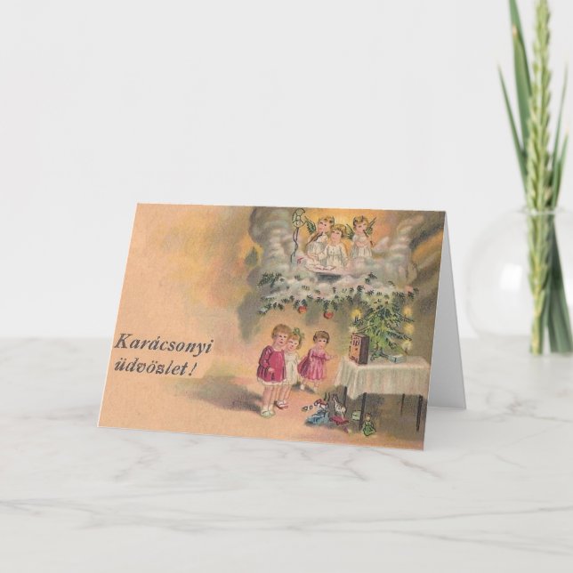 Vintage Hungarian Christmas Card (Front)