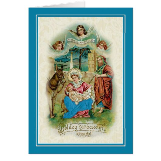Vintage Hungarian Christmas Nativity Cards (Front)