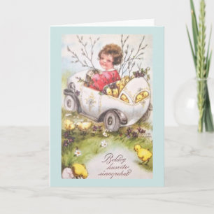 Vintage Hungarian Easter Greeting Card