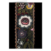 Vintage Hungarian Embroidery on Black (Front)