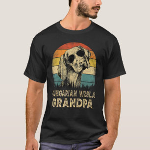 Vintage Hungarian Vizsla Grandpa Dog  Father s Day T-Shirt
