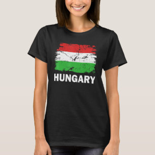 Vintage Hungary Hungarian Flag Pride Support Hunga T-Shirt