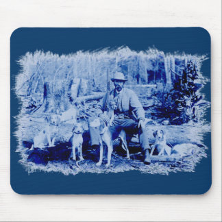 Vintage Hunter With Dogs Mouse Pad