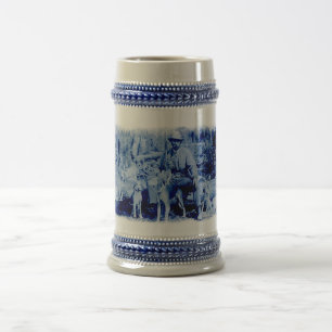 Vintage Hunter With His Dogs Ceramic Stein
