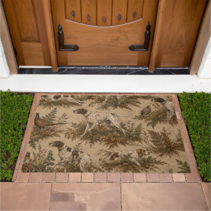 Vintage Hunting Dogs & Game Birds Pattern Doormat