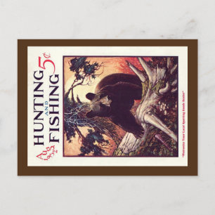 "Vintage Hunting & Fishing Mag Cover" Postcard