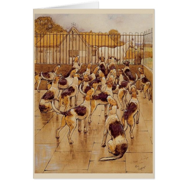 Vintage - Hunting Hounds, Cards (Front)