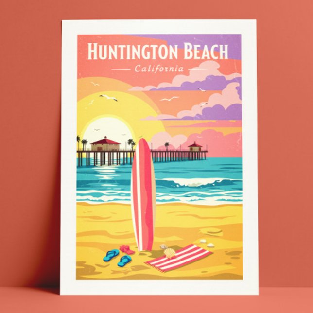 Vintage Huntington Beach California Postcard (Creator Uploaded)