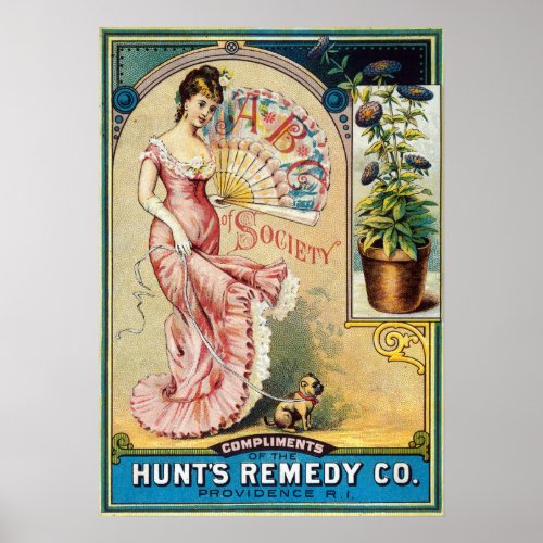Vintage Hunts Remedy Company Advertisement Poster