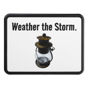 Vintage Hurricane Lantern Wilderness Camping Art Hitch Cover