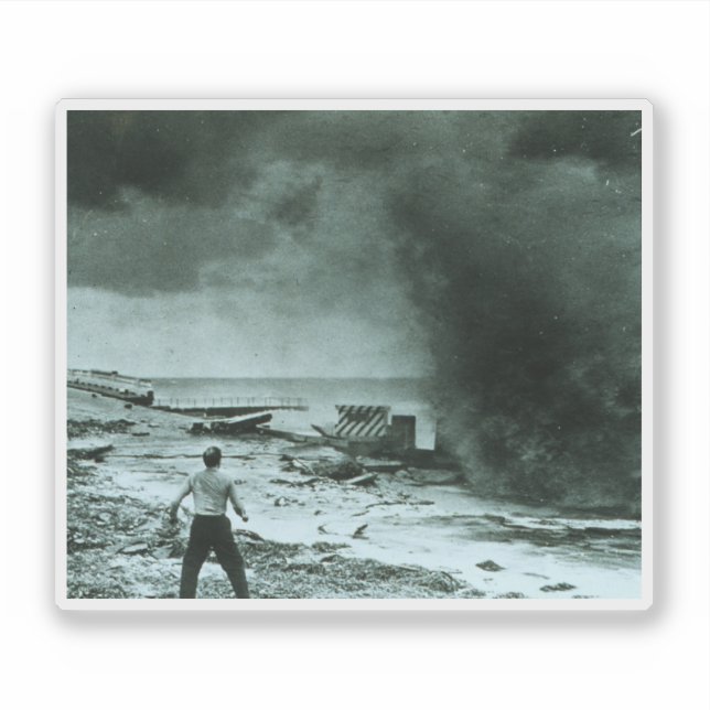 Vintage Hurricane Wave Sticker (Front)