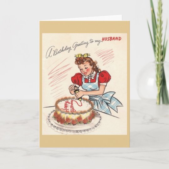 Download Vintage Husband Birthday Greeting Card | Zazzle.com