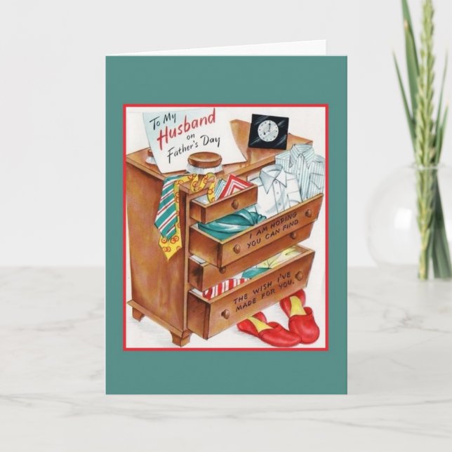 Vintage Husband Father's Day Card (Front)