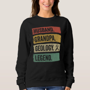 Vintage husband, grandpa, geology legend, retro ge sweatshirt