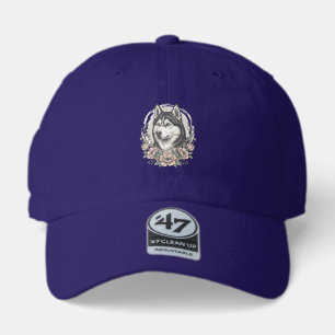 Vintage Husky Floral Portrait Shirt Design_1 47 Brand Hat