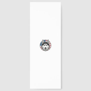 Vintage Husky Patriotic Dog Vector Shirt Design_1 Bookmarks