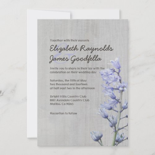 Vintage Hyacinth Wedding Invitations
