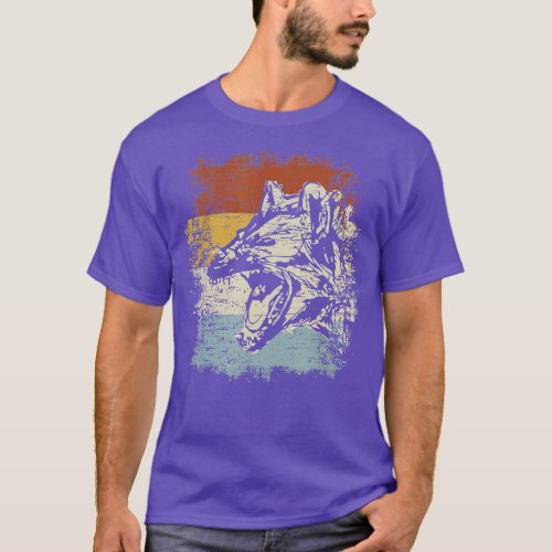 Vintage Hyaena Wild Animals Africa Safari Animal H T_Shirt