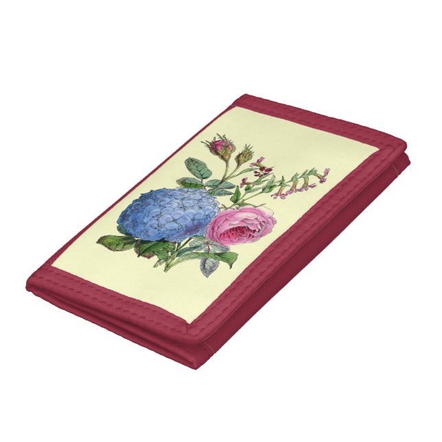 Vintage Hydrangea and Rose Wallet (Bottom)