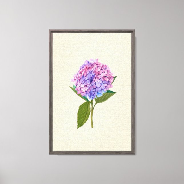 Vintage Hydrangea Canvas Print (Front)