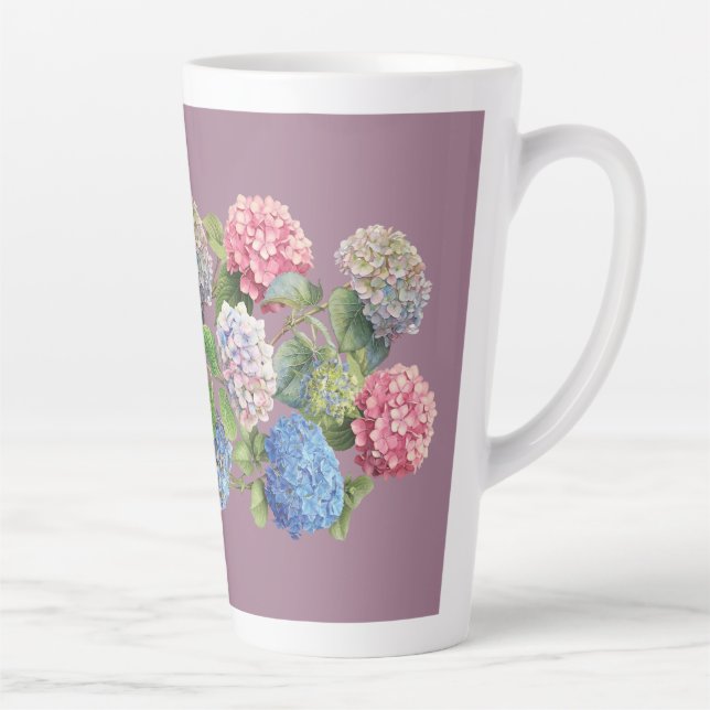Vintage Hydrangea Latte Mug (Right)