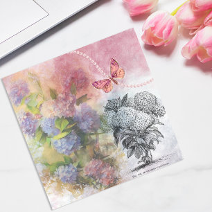 Vintage Hydrangea Luxury Elegance Note Card