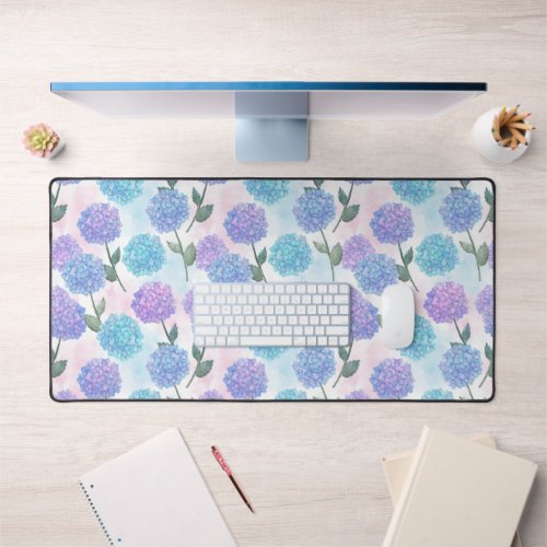 Vintage hydrangea pattern desk mat