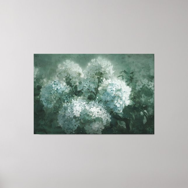 *~* Vintage Hydrangea TV2 Stretched Canvas Print (Front)