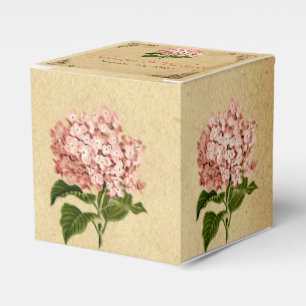 Vintage Hydrangea Wedding Favor Box