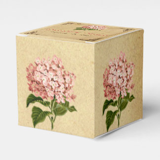 Vintage Hydrangea Wedding Favor Box